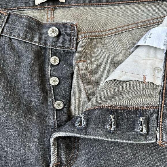 Levi’s 501 Black Denim Jeans – Vintage Straight Leg – W34 L30 - Picture 4 of 15